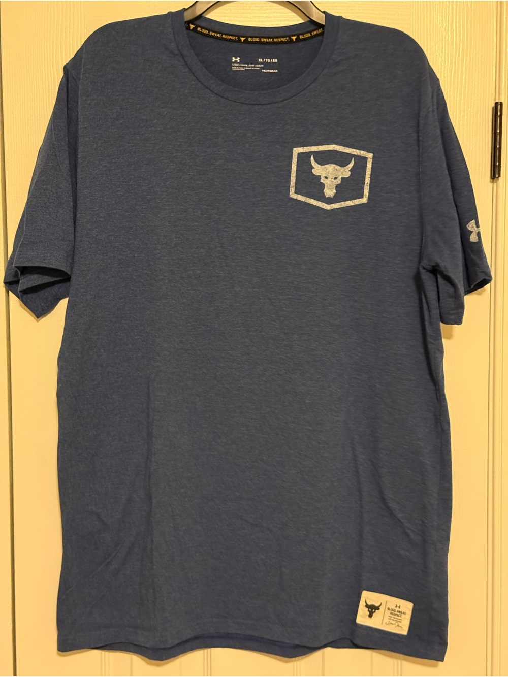 Under Armour Men's Navy Blue Project Rock Short Sleeve Tee